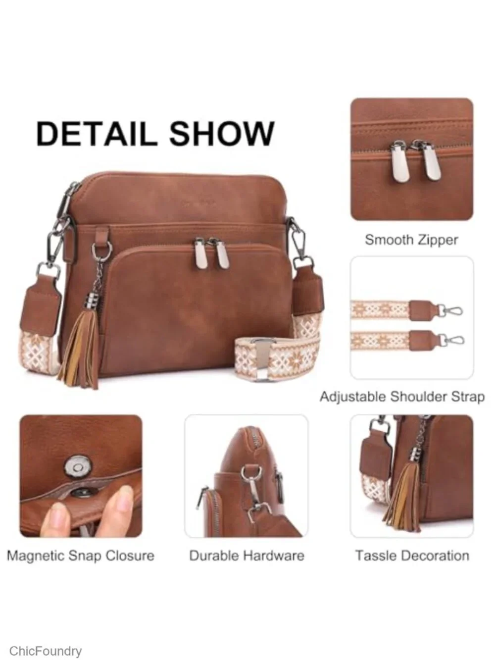 Quilted Crossbody Bags for Women Faux Leather Vegan Purse with Wide Strap Travel